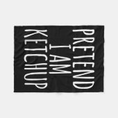 Ketchup Mosterd Lui Gemakkelijk Grappig Halloween  Fleece Deken (Voorkant (Horizontaal))