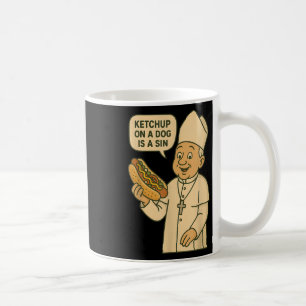 Ketchup op een hond is een Chicago Hot Dog Da Pope Koffiemok