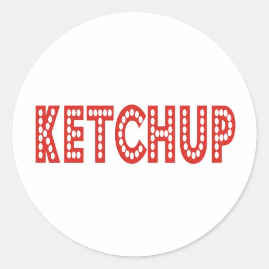 Ketchup Producten & Design! Ronde Sticker (Voorkant)