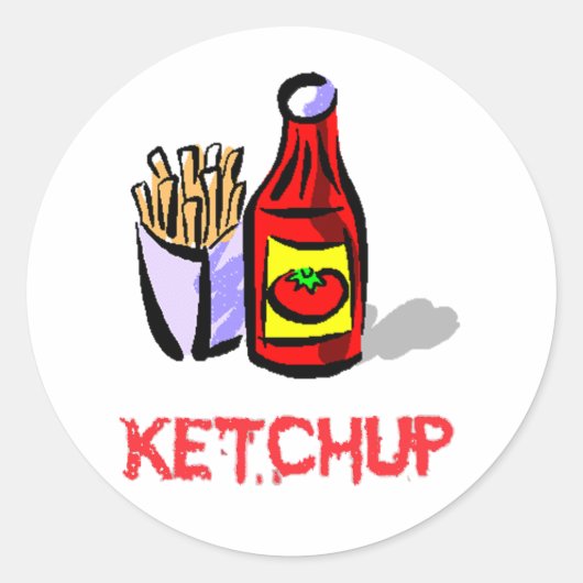 ketchup ronde sticker (Voorkant)
