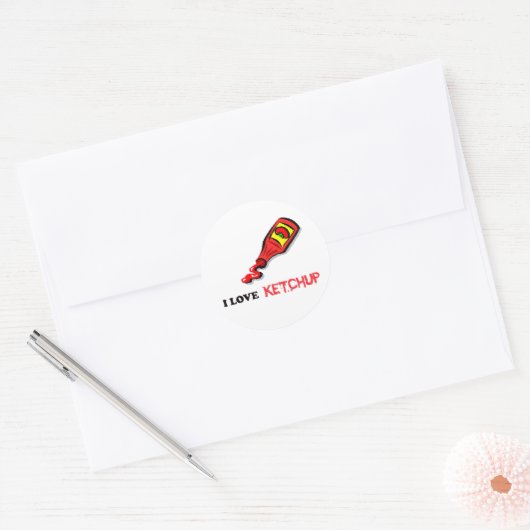 ketchup ronde sticker (Envelop)