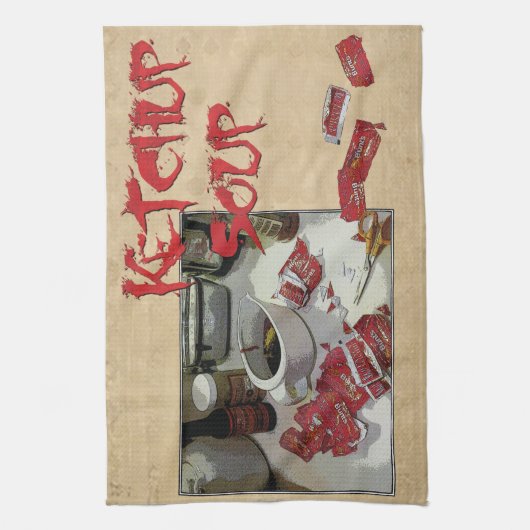 "Ketchup Soup"-vaatdoek Theedoek (Verticaal)
