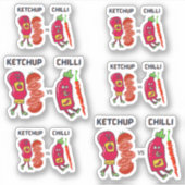Ketchup versus Chili Sticker (Voorkant)