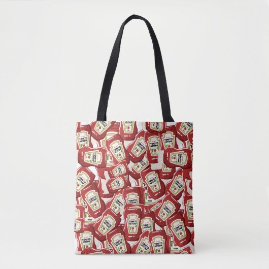 Ketchupfles Canvas tas | Grappige Food Lover Bag (Voorkant)