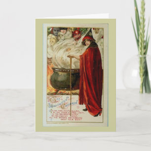 Ketel en Heks Feestdagen Kaart