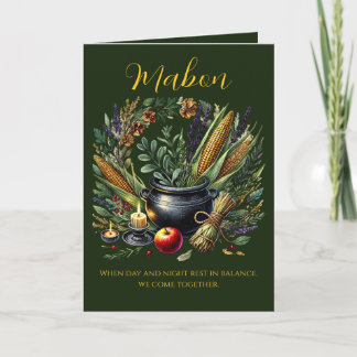Ketel En Mais Mabon Ritueel Uitnodigingskaart Kaart
