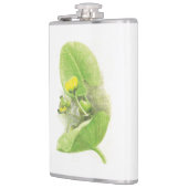 Ketel met gele waterlelpenpotlood heupfles (Links)