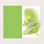 Ketel met gele waterlelpenpotlood visitekaartje (Buitenkant ongevouwen)