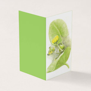 Ketel met gele waterlelpenpotlood visitekaartje