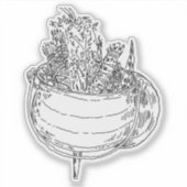 Ketel van kruiden Sticker (Voorkant)