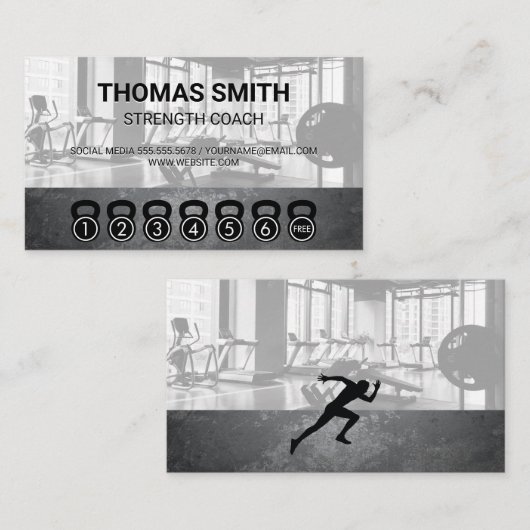 Ketelbellen | Punch Kaart | krachtcoach Klantenkaartje (Voorkant / Achterkant)