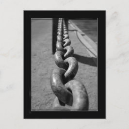 Keten in zwart-wit briefkaart