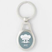 Keten met aangepaste kleuren en monogram sleutelhanger (Voorkant)