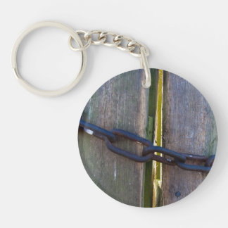 Keten op hout sleutelhanger