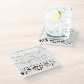 Keten van Gossip 4 Glazen Onderzetter (Schuin)