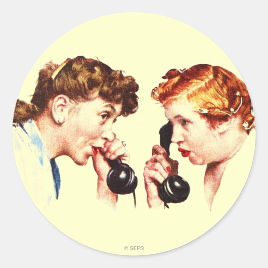 Keten van Gossip Ronde Sticker (Voorkant)