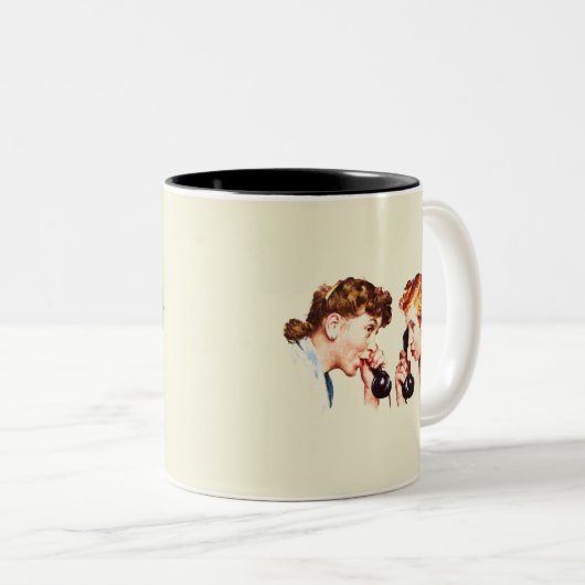 Keten van Gossip Tweekleurige Koffiemok (Voorkant rechts)