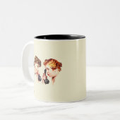 Keten van Gossip Tweekleurige Koffiemok (Voorkant links)