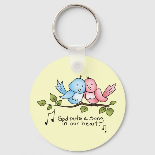 Keten van Religieuze Birdie Sleutelhanger (Voorkant)