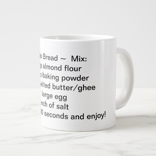 Keto Bread Recipe Coffee Mok (Voorkant rechts)