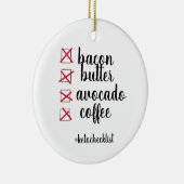 Keto Checklist Keramisch Ornament (Rechts)