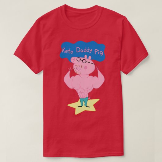 Keto Dad Pig 1 T-shirt (Design voorkant)