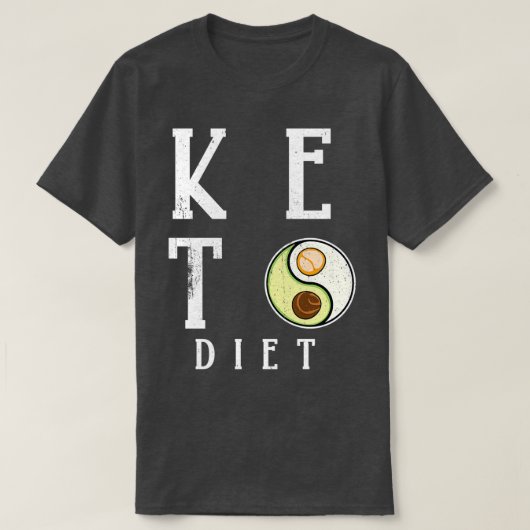 Keto dieet avocado-eigeel t-shirt (Design voorkant)