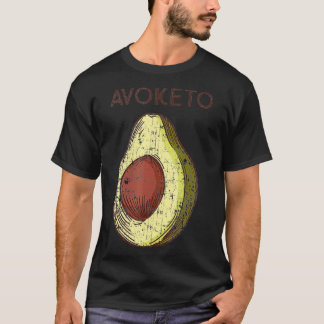 Keto Dieet Avoketo Avocado Cadeau Donker  T-shirt