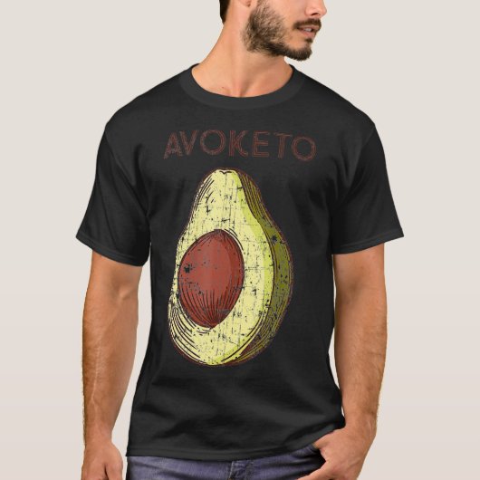 Keto Dieet Avoketo Avocado Cadeau Donker  T-shirt (Voorkant)