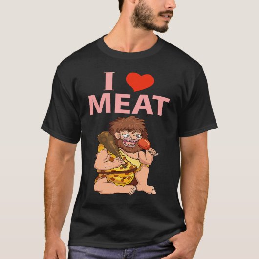 Keto Diet Design I Love Meat T-shirt (Voorkant)