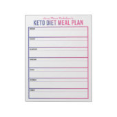 Keto Diet Meal Plan Notitieblok (Linkerzijde)