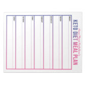 Keto Diet Meal Plan Notitieblok (Voorkant)