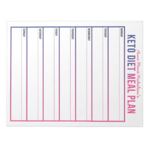 Keto Diet Meal Plan Notitieblok