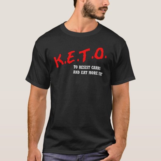 Keto Friendly Healthy Living Parody T-shirt (Voorkant)