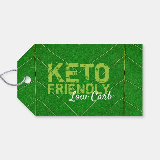 Keto Friendly Low Carb Cadeaulabel (Achterkant Horizontaal)