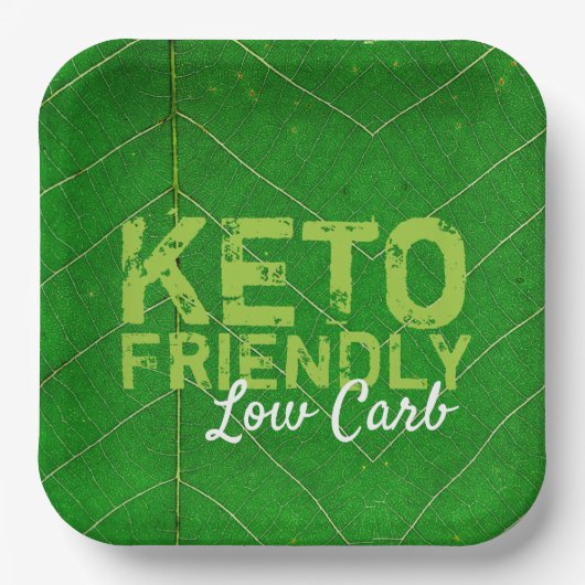 Keto Friendly Low Carb Papieren Bordje (Voorkant)