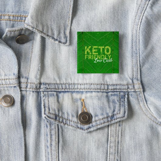 Keto Friendly Low Carb Vierkante Button 5,1 Cm (In situ)