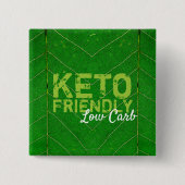 Keto Friendly Low Carb Vierkante Button 5,1 Cm (Voorkant)