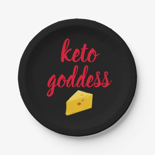 Keto Goddess Cheese Slice Papieren Bordje (Voorkant)