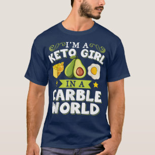 Keto-meisje Avocado Koolhydraten Ketogeen Dieet Le T-shirt