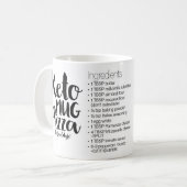 KETO Mok Pizza Recipe Mok (Voorkant links)