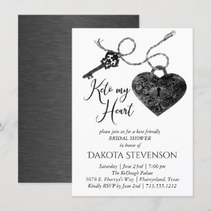 Keto My Heart   Modern Lock en Key Vrijgezellenfee Kaart