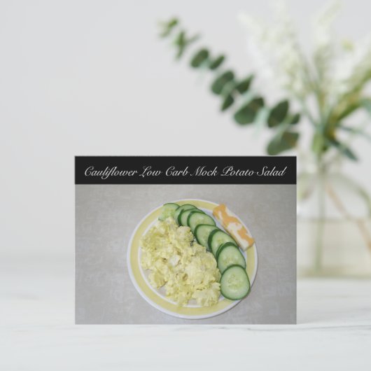 Keto Potato Salad Briefkaart (Staand voorkant)