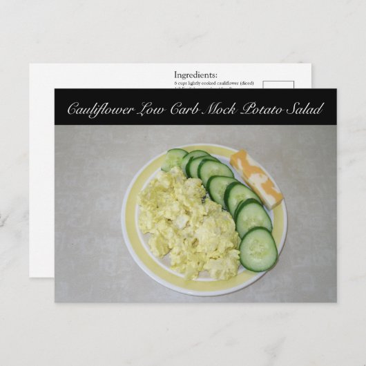 Keto Potato Salad Briefkaart (Voorkant / Achterkant)