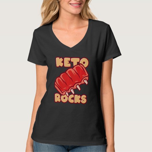 Keto Rocks Grilled Spare Ribs   T-shirt (Voorkant)