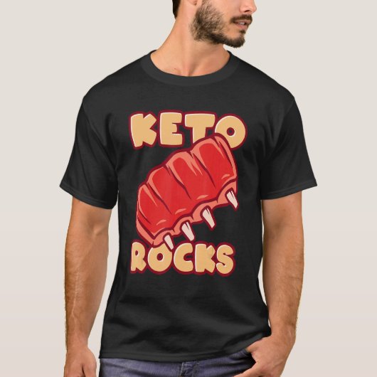 Keto Rocks Grilled Spare Ribs T-shirt (Voorkant)