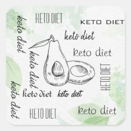 keto vierkante sticker