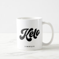 Keto Zwart Retro Script Typografie Gepersonaliseer