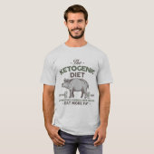 KETOGENE DIET: Eat Fat - Triglyceriden, Camo Pig T-shirt (Voorkant volledig)