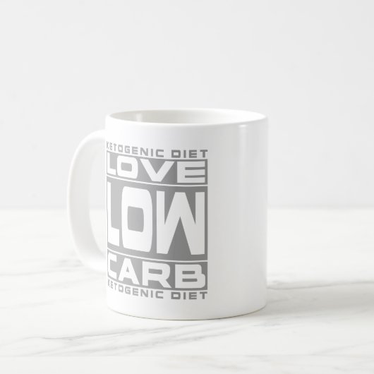KETOGENE DIET: Ik hou van kleine karb - eet minder Koffiemok (Voorkant links)